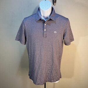 Travis Mathew Men's purple & white short sleeve golf polo shirt Small S EUC